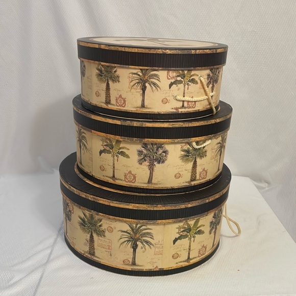 Chad Barrett Tri Coastal Design nesting Storage Boxes - Set of 3 - Picture 1 of 8